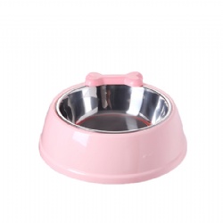 Stainless steel bone shape pet bowl