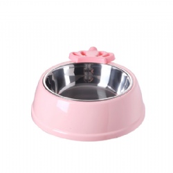 Stainless steel bone crown shape pet bowl